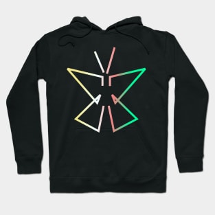 Retro minimalistic Butterfly - Spring Colors Hoodie